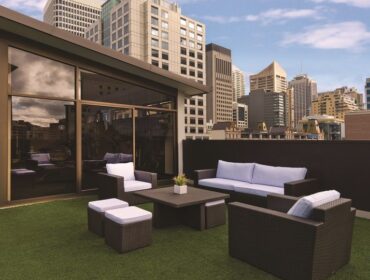 Rooftop deck at Vibe Hotel Sydney