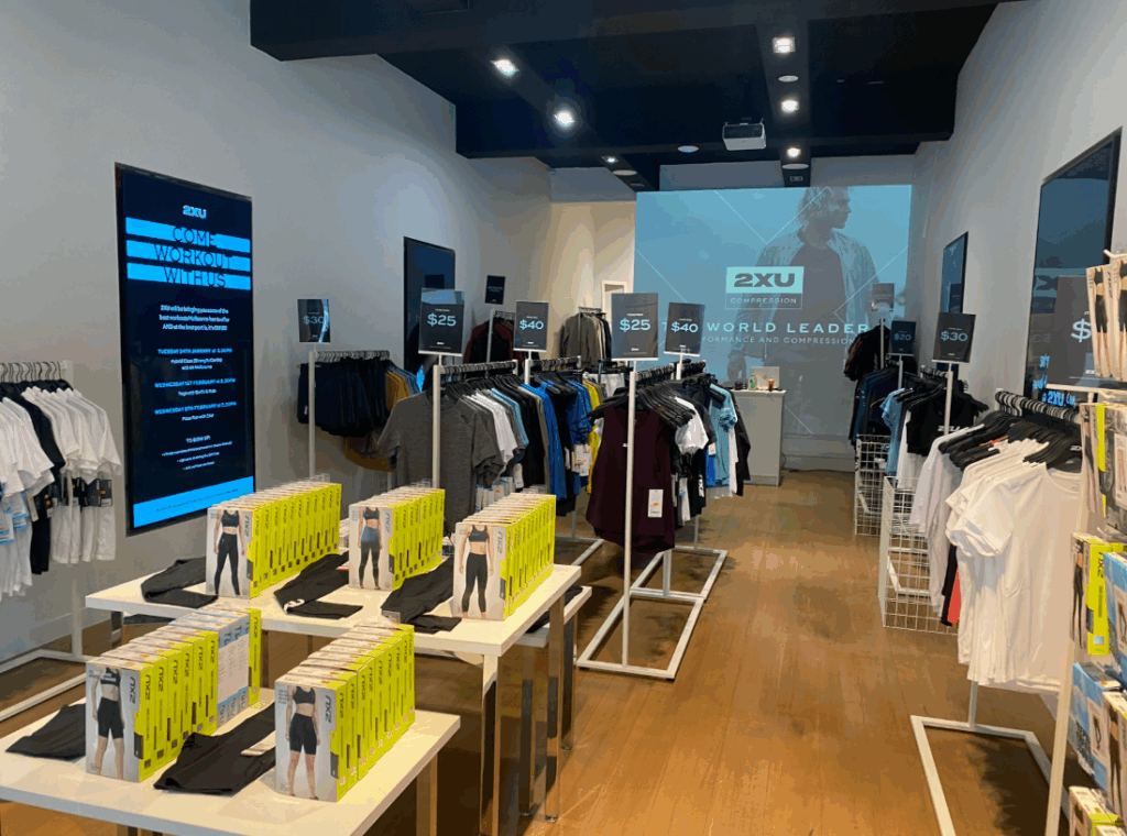 Seasonal retail display inside a pop up space Australia activation