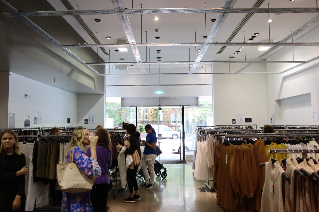 Customer interaction inside a pop up space Australia