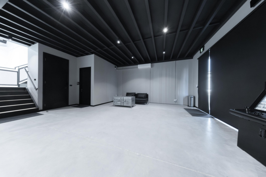 Spacious creative studio in Melbourne with minimalist design, high ceilings, and flexible layout for events or shoots