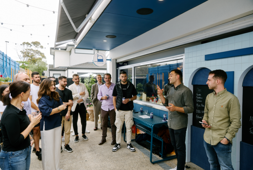 Product launch pop-up showcasing interactive brand experience and customer interaction in a temporary retail space