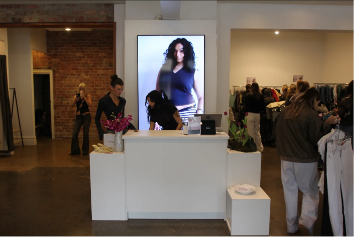 Fashion retail activation inside a Melbourne pop-up space