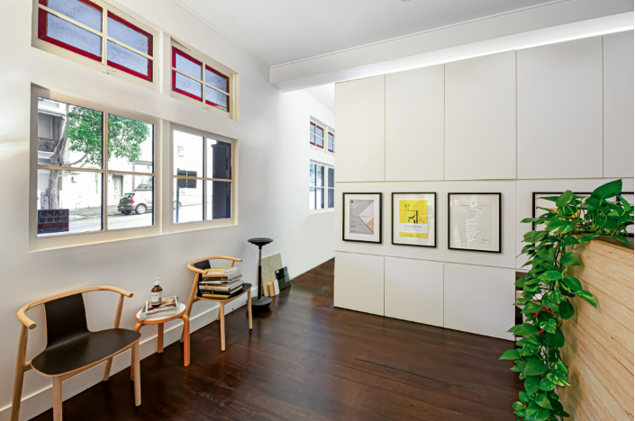 Sustainable commercial space featuring natural lighting and eco-friendly interior design