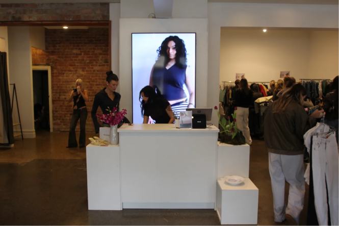 Pop-up retail space prepared for customer-facing staff