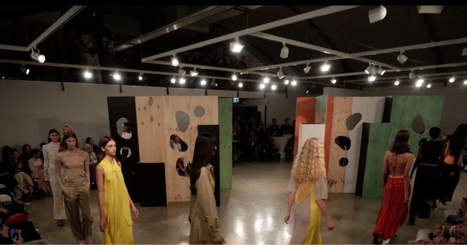 Brand launch event with media wall and photographers